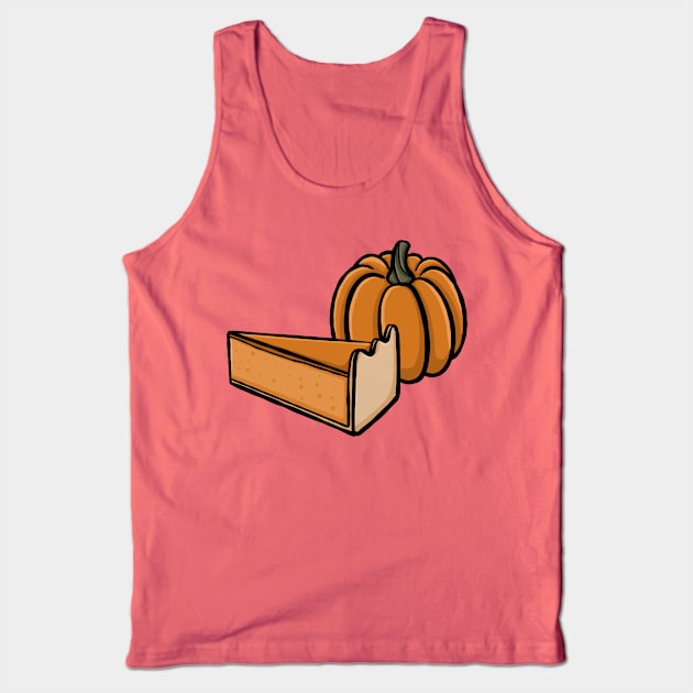 Cute pumpkin and pumpkin pie cartoon pattern simple minimal cartoon gourd Digital illustration Tank Top by AlmightyClaire